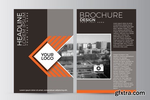 Corporate Templates of Brochures 18 - 20xEPS Vector Stock