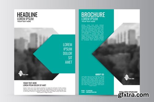 Corporate Templates of Brochures 18 - 20xEPS Vector Stock