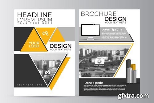 Corporate Templates of Brochures 18 - 20xEPS Vector Stock