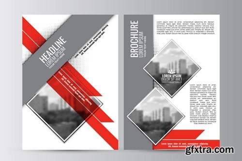 Corporate Templates of Brochures 18 - 20xEPS Vector Stock