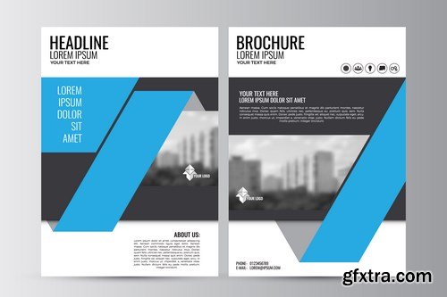 Corporate Templates of Brochures 18 - 20xEPS Vector Stock