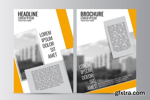 Corporate Templates of Brochures 18 - 20xEPS Vector Stock