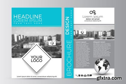 Corporate Templates of Brochures 18 - 20xEPS Vector Stock