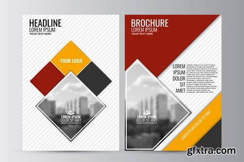 Corporate Templates of Brochures 18 - 20xEPS Vector Stock