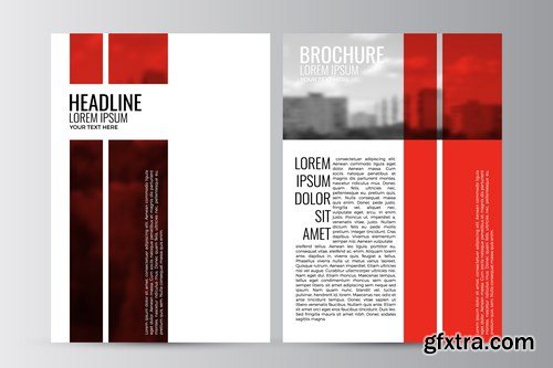 Corporate Templates of Brochures 18 - 20xEPS Vector Stock