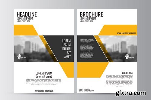 Corporate Templates of Brochures 18 - 20xEPS Vector Stock