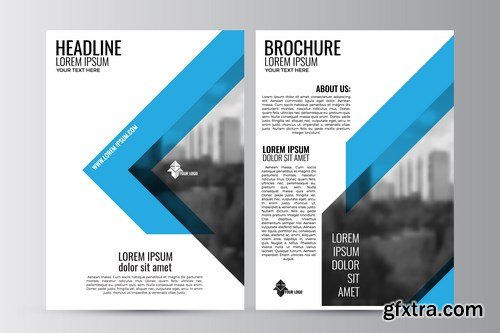 Corporate Templates of Brochures 18 - 20xEPS Vector Stock