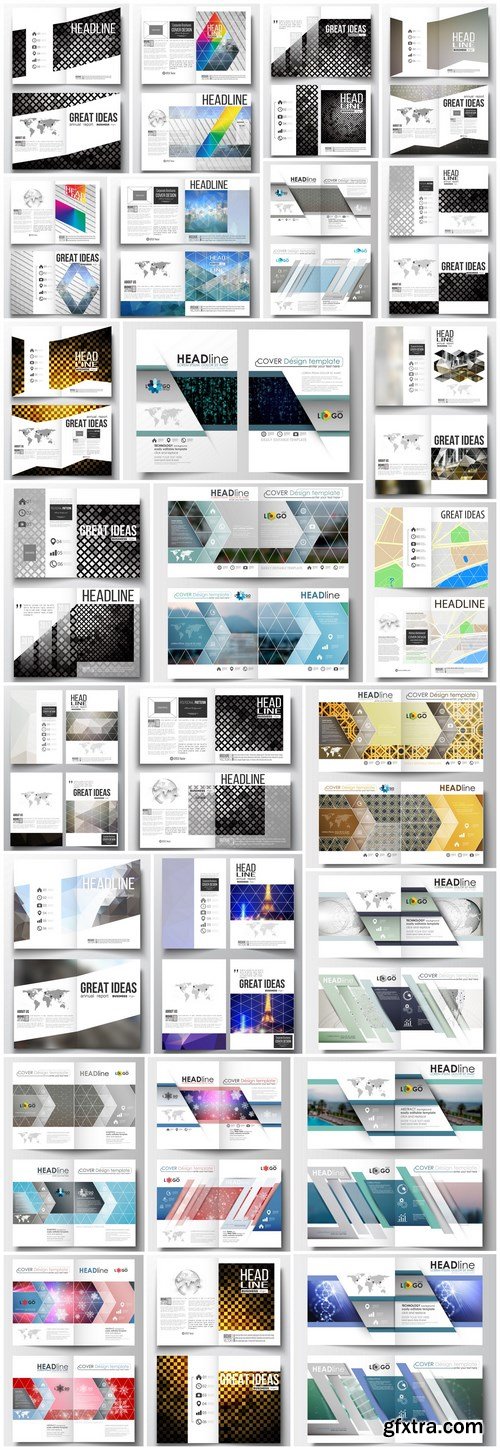 Cover design template, magazine, flyer, booklet or annual report - 26xEPS Vector Stock