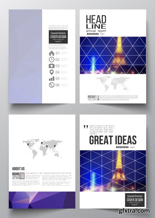 Cover design template, magazine, flyer, booklet or annual report - 26xEPS Vector Stock