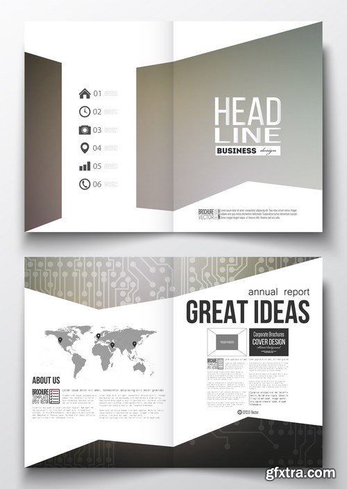 Cover design template, magazine, flyer, booklet or annual report - 26xEPS Vector Stock