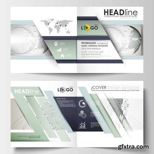 Cover design template, magazine, flyer, booklet or annual report - 26xEPS Vector Stock