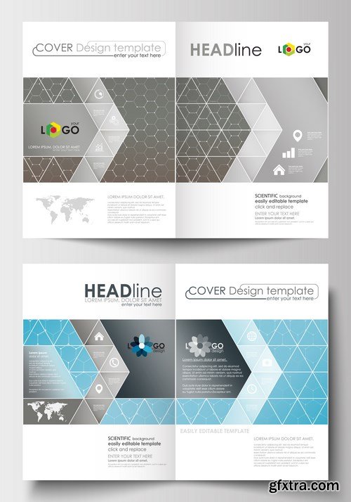 Cover design template, magazine, flyer, booklet or annual report - 26xEPS Vector Stock