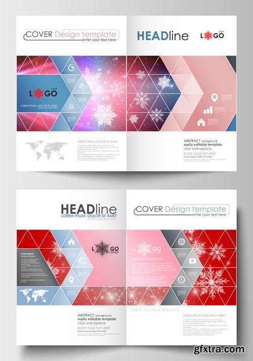 Cover design template, magazine, flyer, booklet or annual report - 26xEPS Vector Stock