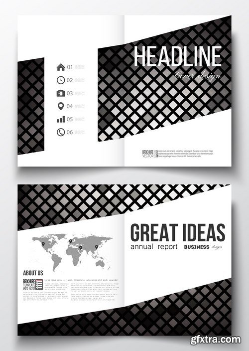 Cover design template, magazine, flyer, booklet or annual report - 26xEPS Vector Stock