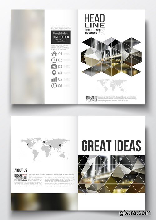 Cover design template, magazine, flyer, booklet or annual report - 26xEPS Vector Stock