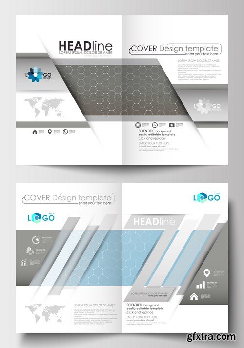 Cover design template, magazine, flyer, booklet or annual report - 26xEPS Vector Stock