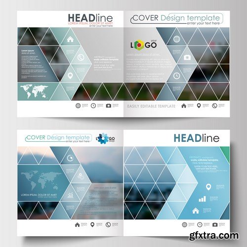 Cover design template, magazine, flyer, booklet or annual report - 26xEPS Vector Stock