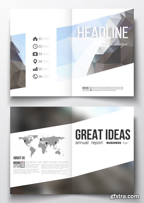 Cover design template, magazine, flyer, booklet or annual report - 26xEPS Vector Stock