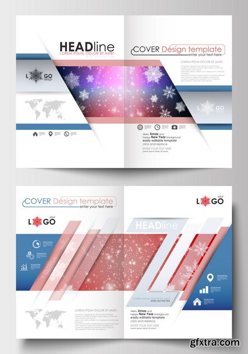 Cover design template, magazine, flyer, booklet or annual report - 26xEPS Vector Stock