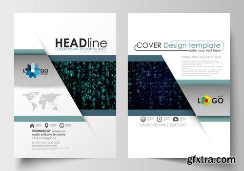 Cover design template, magazine, flyer, booklet or annual report - 26xEPS Vector Stock