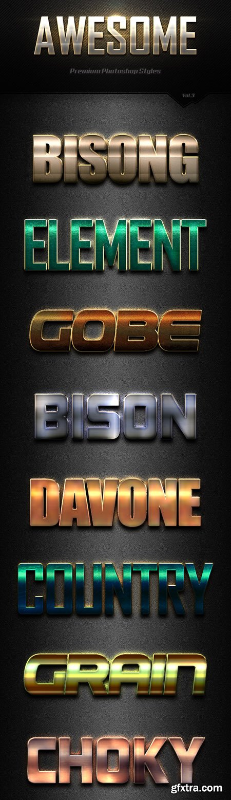 GraphicRiver - Awesome Photoshop Text Effects Vol.3 18255404