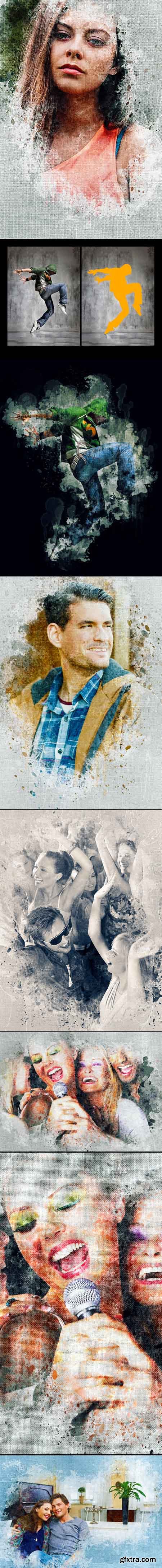 GraphicRiver - Fabric Art Photoshop Action 18210345