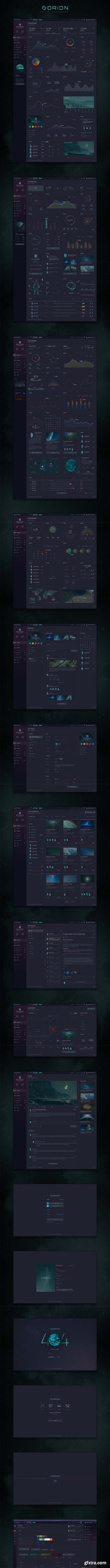 Orion Sci-Fi Dashboard - PSD Template for dashboard