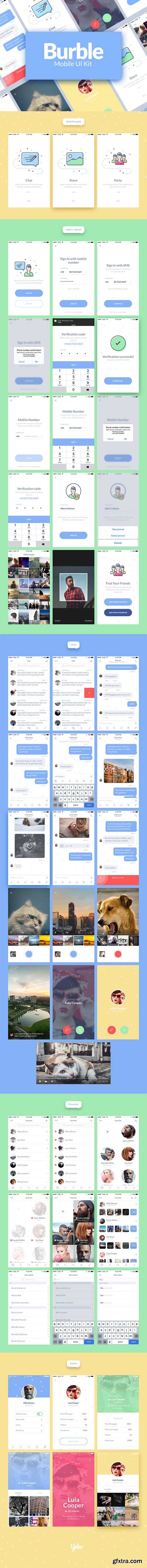 Burble Mobile UI Kit - The first interactive ready chat ui kit