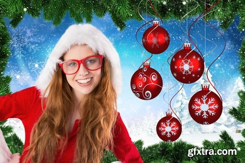 Collection of woman dressed in a festive new year christmas holiday Snow Maiden 25 HQ Jpeg