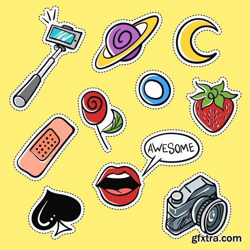 Collection of Christmas icon logo meal alien toy sweet perfume jewelry 25 EPS