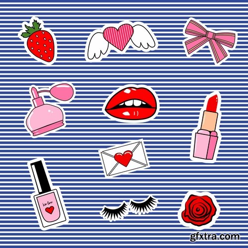 Collection of Christmas icon logo meal alien toy sweet perfume jewelry 25 EPS