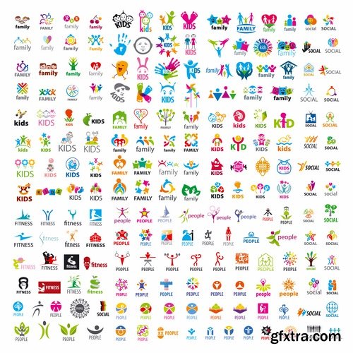 Collection logo icon web design element site 26-25 EPS