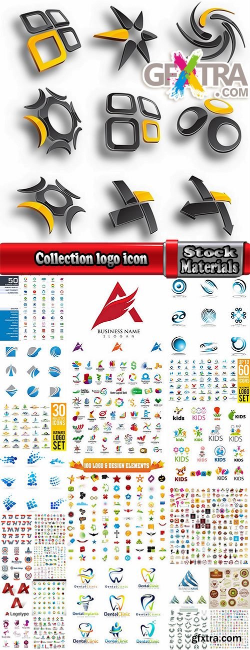 Collection logo icon web design element site 26-25 EPS