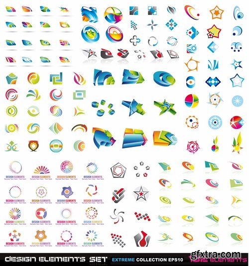 Collection logo icon web design element site 26-25 EPS