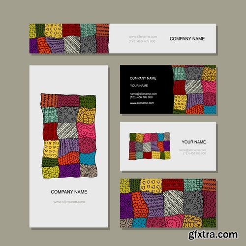 Collection gift certificate business card banner flyer calling card poster 25-25 EPS