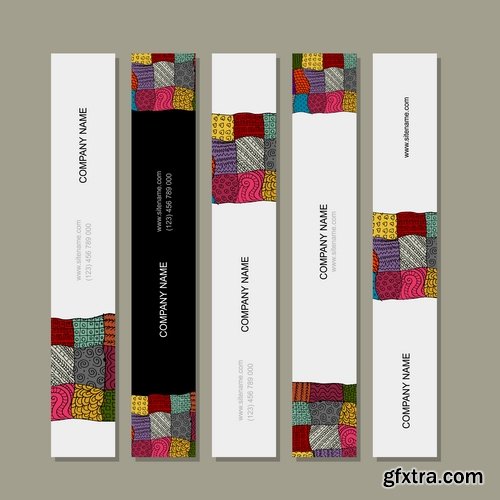 Collection gift certificate business card banner flyer calling card poster 25-25 EPS