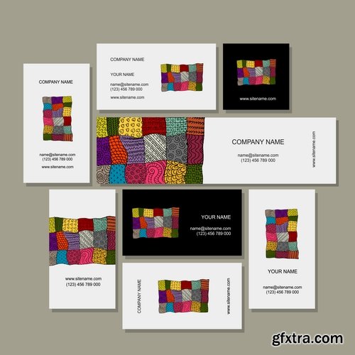 Collection gift certificate business card banner flyer calling card poster 25-25 EPS