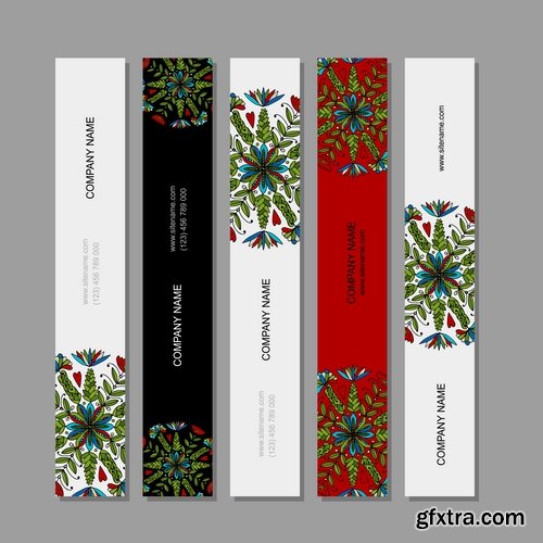 Collection gift certificate business card banner flyer calling card poster 25-25 EPS