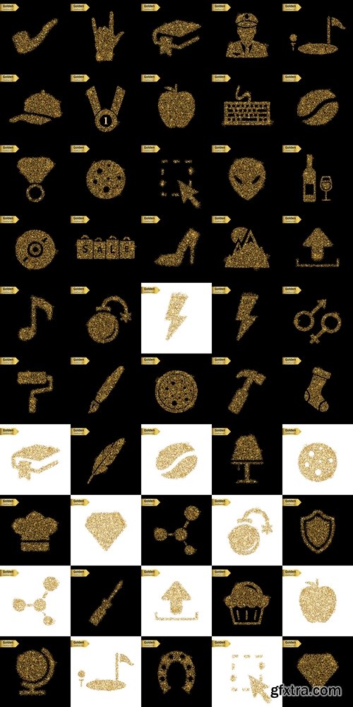 Golden vector icons