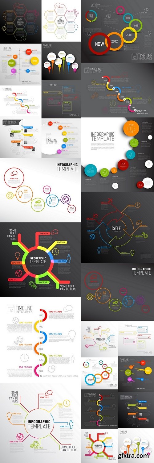 Infographic report template and timeline