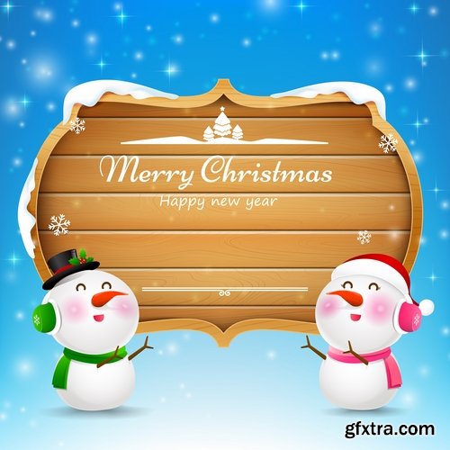 Collection of New Year banner Christmas flyer sticker label discount sale 24 EPS