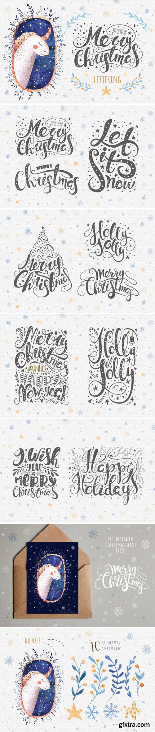 CM - Vector Christmas lettering + bonus 983549