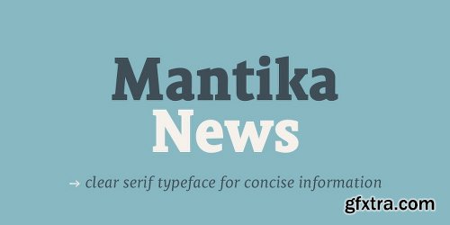 Mantika News Font Family - 6 Fonts