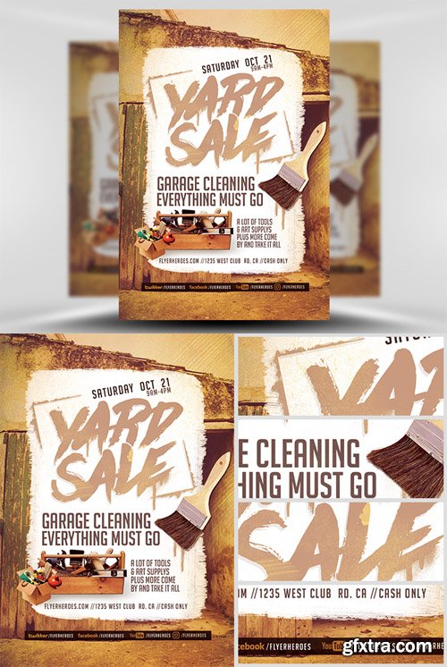 Spruce it up! Yard Sale Flyer Template