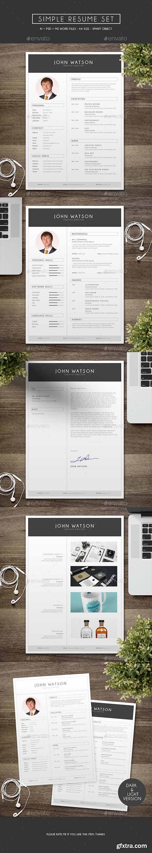 GR - Simple Resume Set 13607824