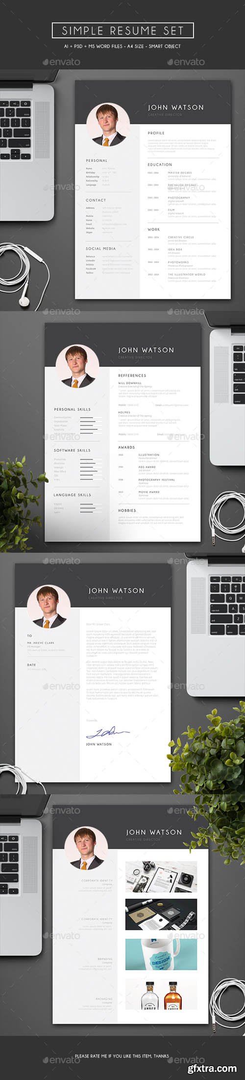 GR - Simple Resume Set 13713856