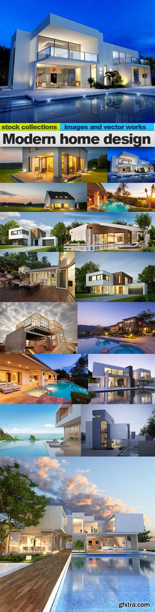 Modern home design, 15 x UHQ JPEG