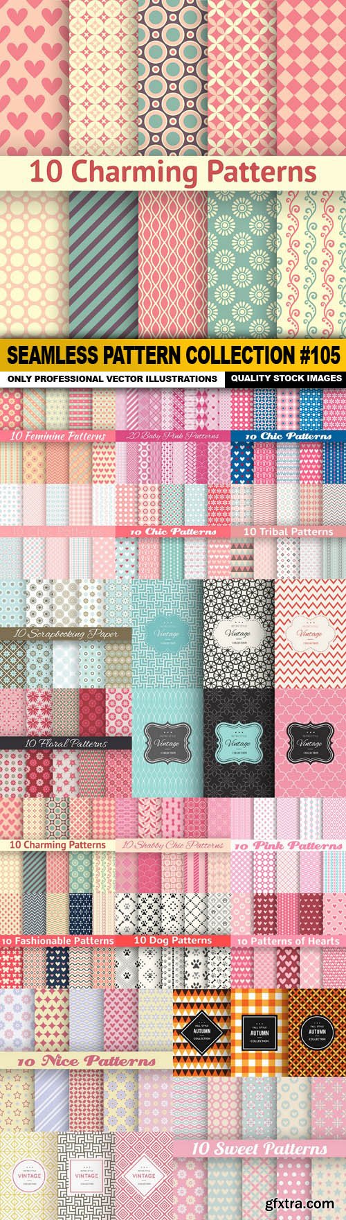 Seamless Pattern Collection #105 - 20 Vector