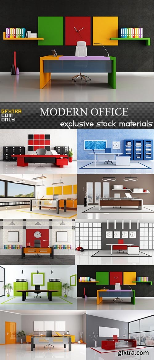 Modern office, 10 x UHQ JPEG