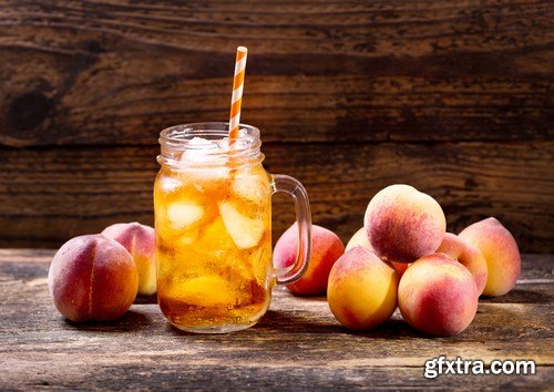 Fresh juices with fruits and vegetables - 22xUHQ JPEG Photo Stock
